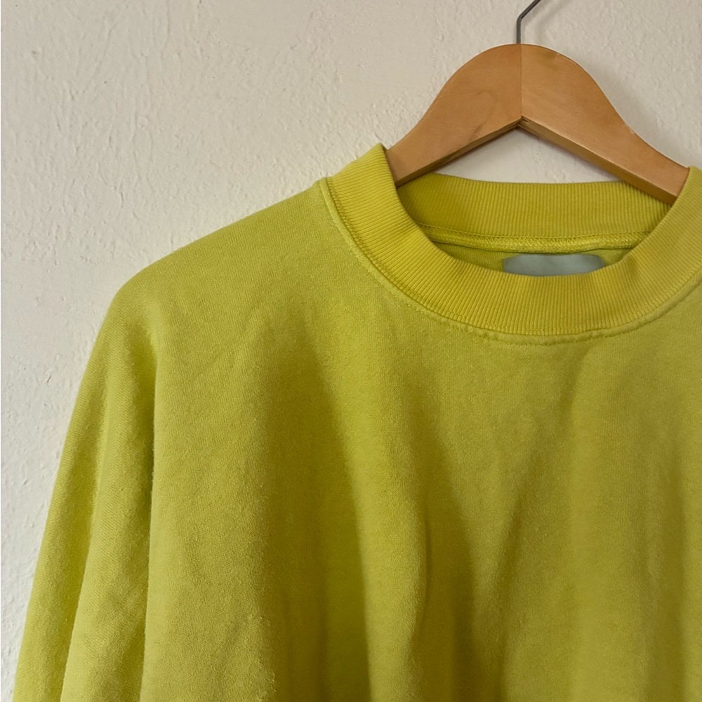 Aliya Wanek Citron Cotton Ami Crewneck Sweatshirt size small - Picture 5 of 9